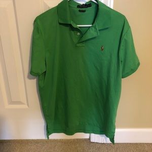 Green Pima Cotten Ralph Lauren polo large
